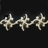 Strassz szalag - BLACK/CRYSTAL